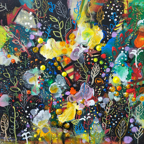 Jardin pétillant di Muriel Cayet, Pittura in vendita su Singulart