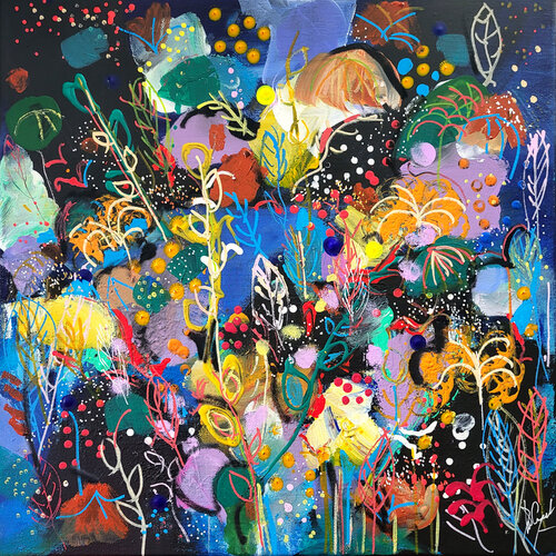 Jardin épanoui di Muriel Cayet, Pittura in vendita su Singulart
