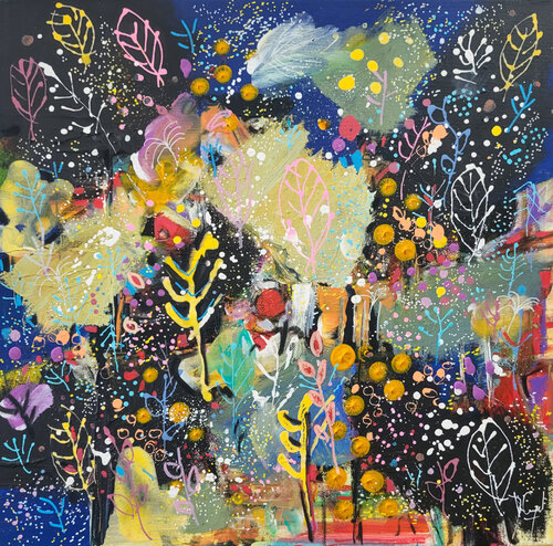 The mystery of flowers di Muriel Cayet, Pittura in vendita su Singulart