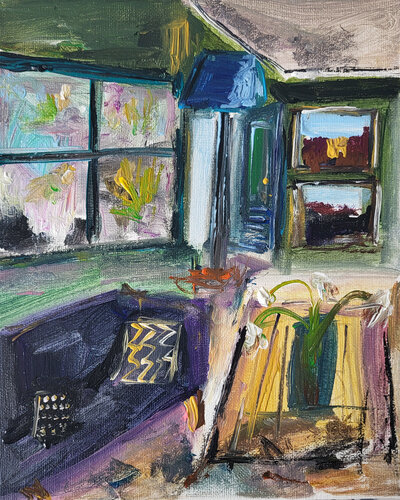 Fenêtre sur Cluses de Muriel Cayet, Pintura a la venta en Singulart