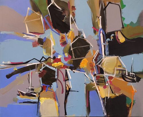 Composition normande par Muriel Cayet, Peinture en vente sur Singulart