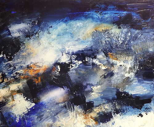 Blue spring di Muriel Cayet, Pittura in vendita su Singulart