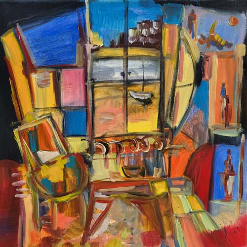 Intérieur mix coloré von Muriel Cayet, Malerei kaufen auf Singulart