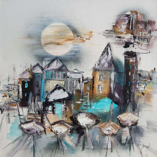Si loin, si proche by Muriel Cayet, Painting for Sale on Singulart