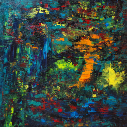Un atelier qui chante di Muriel Cayet, Pittura in vendita su Singulart