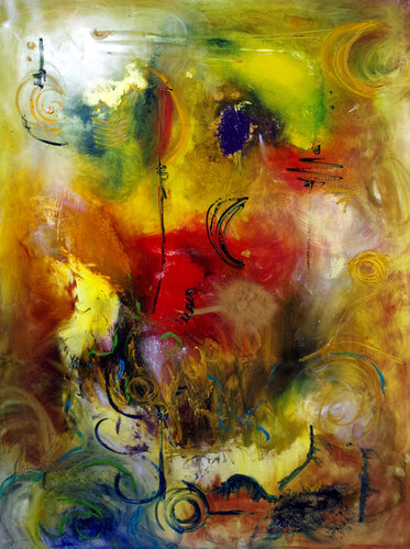 L'étincelle primitive van Muriel Cayet, Schilderij te koop op Singulart