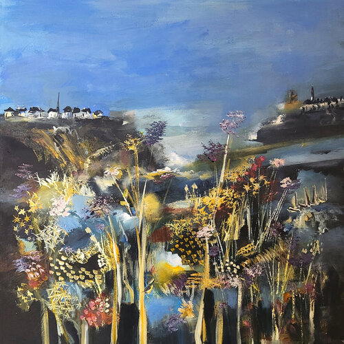 Un conte bleu monestial di Muriel Cayet, Pittura in vendita su Singulart