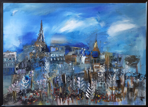 Chemin de panorama by Muriel Cayet, Painting for Sale on Singulart