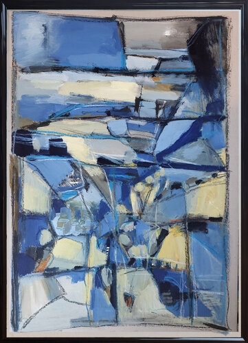 Crépuscule à la barque par Muriel Cayet, Peinture en vente sur Singulart