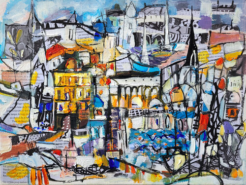 Marcher d'un bon pas van Muriel Cayet, Schilderij te koop op Singulart
