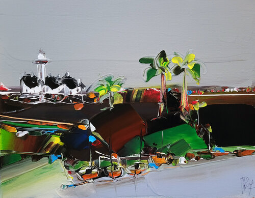 L'espace s'élargit sans levée de terre di Muriel Cayet, Pittura in vendita su Singulart