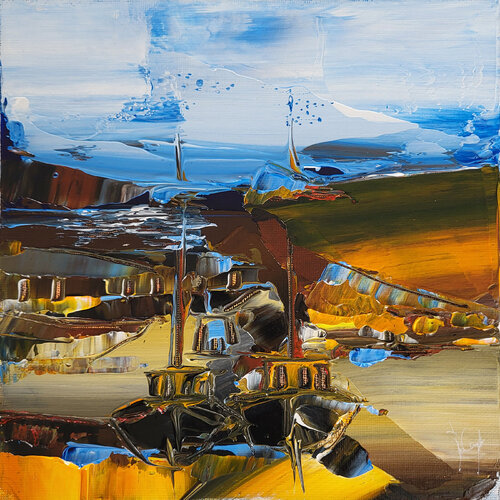 Port d'attache di Muriel Cayet, Pittura in vendita su Singulart