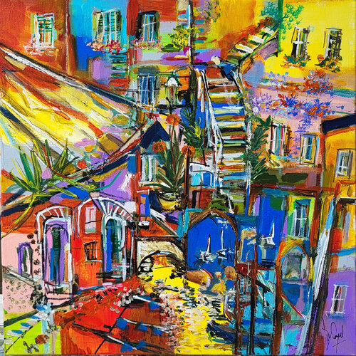 Il villaggio della mia famiglia de Muriel Cayet, Pintura a la venta en Singulart