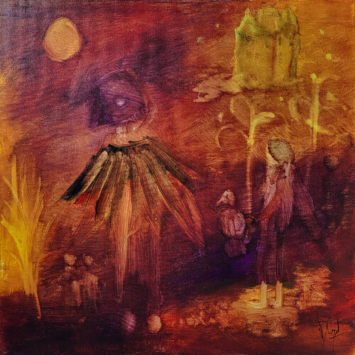 Les princes de la steppe van Muriel Cayet, Schilderij te koop op Singulart