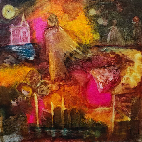 L'ange et la lutine von Muriel Cayet, Malerei kaufen auf Singulart