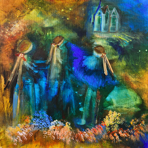 Les sœurs de l'Ourse van Muriel Cayet, Schilderij te koop op Singulart