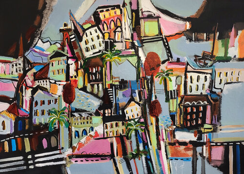 Une ville du Sud - En exclusivité sur SINGULART Muriel Cayet