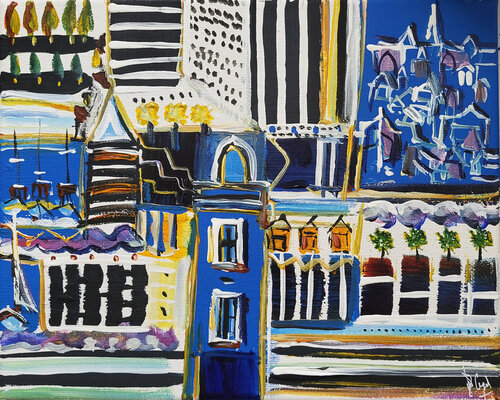 Balnéaire Couture I di Muriel Cayet, Pittura in vendita su Singulart