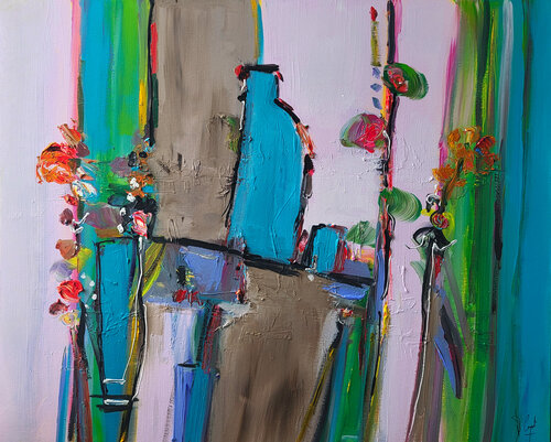 Still Life of the spring di Muriel Cayet, Pittura in vendita su Singulart