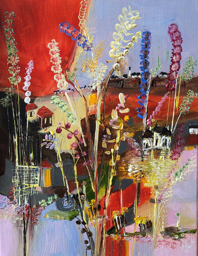 La maison du présent von Muriel Cayet, Malerei kaufen auf Singulart