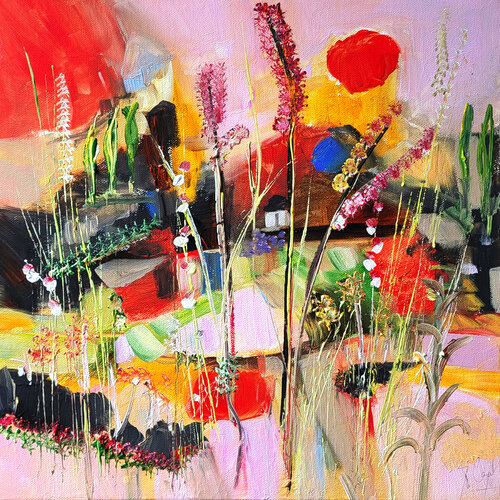 Aux heures roses di Muriel Cayet, Pittura in vendita su Singulart