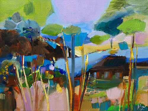 La Maison de l'Accueil di Muriel Cayet, Pittura in vendita su Singulart