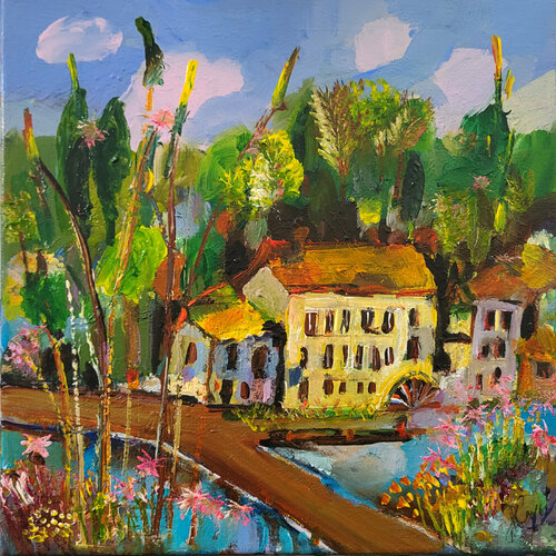 Le Moulin à papier von Muriel Cayet, Malerei kaufen auf Singulart