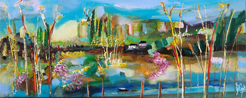 Les trouées dans la roche von Muriel Cayet, Malerei kaufen auf Singulart