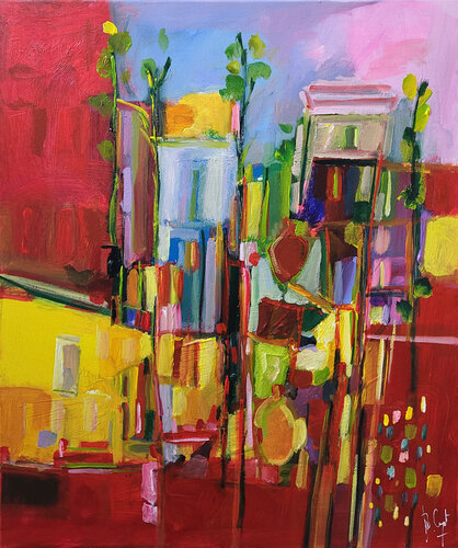 Le contraste relevé von Muriel Cayet, Malerei kaufen auf Singulart