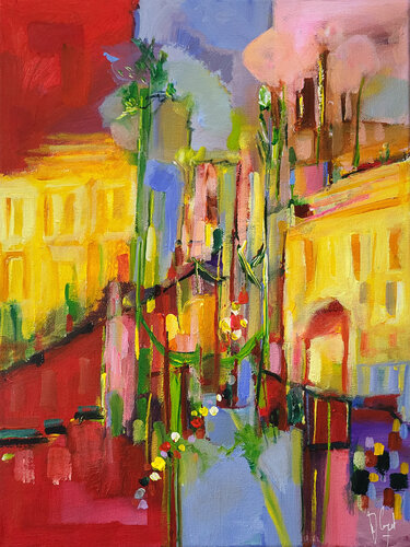 Un soir à Bruges di Muriel Cayet, Pittura in vendita su Singulart