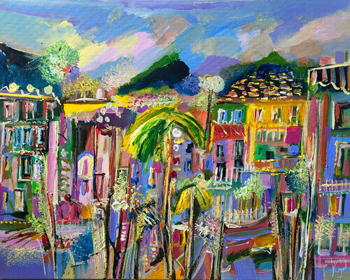 Un panorama est donné à tout le monde by Muriel Cayet, Painting for Sale on Singulart