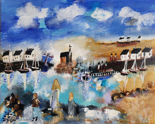 Jeanne, Marie et Elise van Muriel Cayet, Schilderij te koop op Singulart