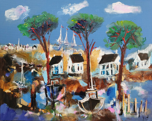 Prendre source di Muriel Cayet, Pittura in vendita su Singulart