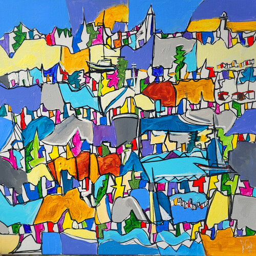 Traverser les pages blanches di Muriel Cayet, Pittura in vendita su Singulart