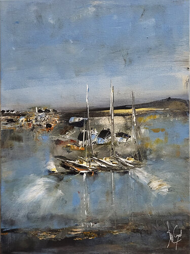 Déplier un paysage toujours neuf di Muriel Cayet, Pittura in vendita su Singulart