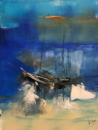 Jusqu'à l'infini qui rend libre van Muriel Cayet, Schilderij te koop op Singulart