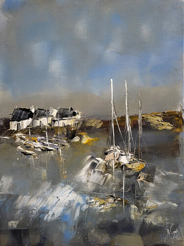 Se retrouver dans l'indéfini par Muriel Cayet, Peinture en vente sur Singulart