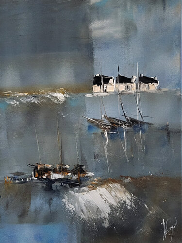 Les nuages porteurs van Muriel Cayet, Schilderij te koop op Singulart