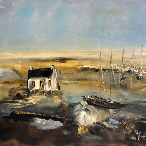 Dans le calme de l'immensité van Muriel Cayet, Schilderij te koop op Singulart