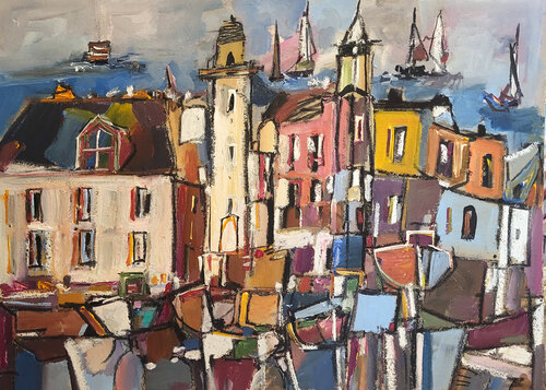 Deviner le nord - En exclusivité sur SINGULART par Muriel Cayet, Peinture en vente sur Singulart