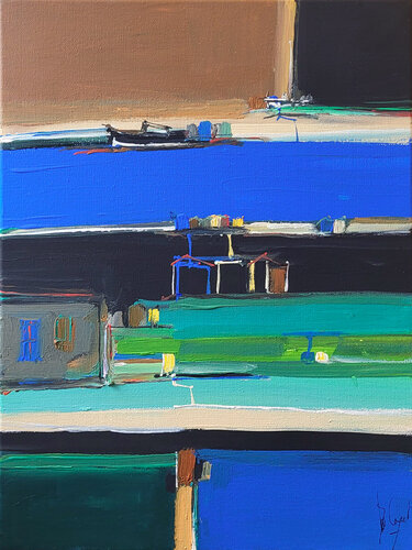 Un mystère qui vient du soir van Muriel Cayet, Schilderij te koop op Singulart