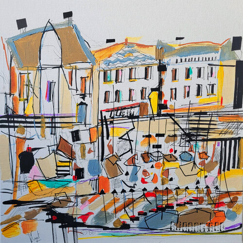 Une communauté de couleurs van Muriel Cayet, Schilderij te koop op Singulart