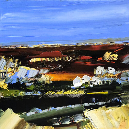 Des voies de couleurs van Muriel Cayet, Schilderij te koop op Singulart