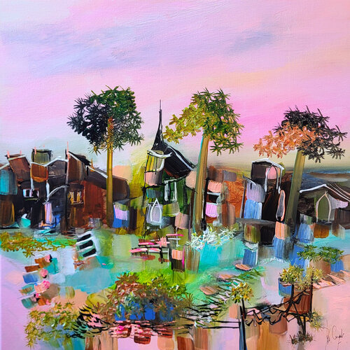 Tout mot prend une couleur von Muriel Cayet, Malerei kaufen auf Singulart