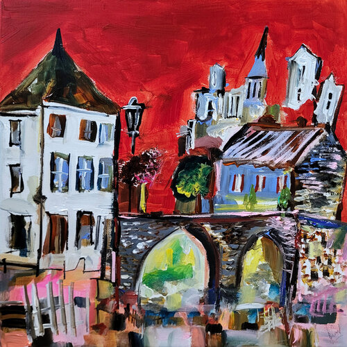 S'émerveiller en un jour uni van Muriel Cayet, Schilderij te koop op Singulart