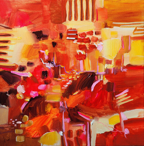 Le premier manifeste se dresse vers l'essentiel van Muriel Cayet, Schilderij te koop op Singulart