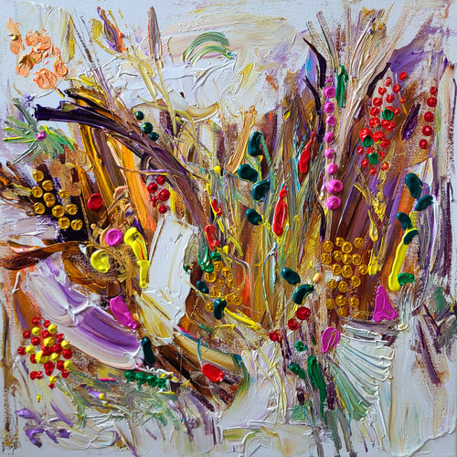 Une symphonie d'espérance et de multitude van Muriel Cayet, Schilderij te koop op Singulart