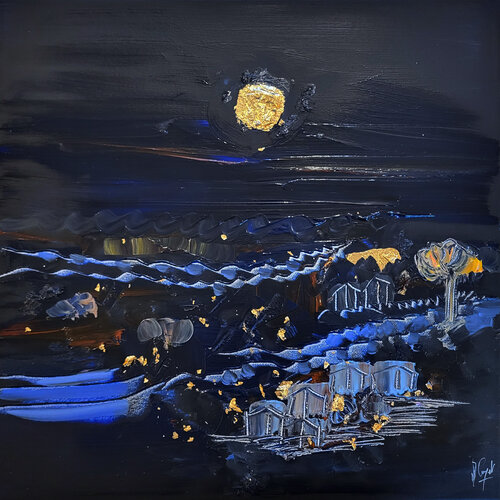 Un temps qui interroge, vit et raconte quelque chose de nouveau van Muriel Cayet, Schilderij te koop op Singulart