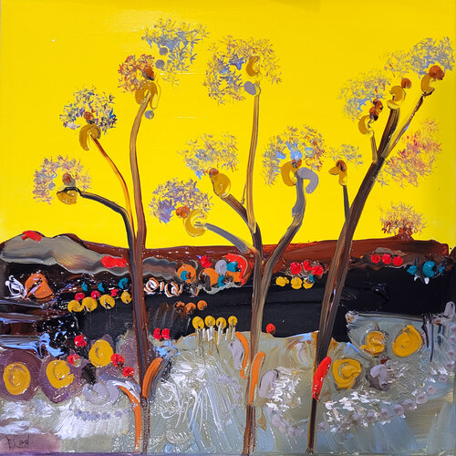 L'évidence de la présence, une certaine profondeur, l'authenticité des paysages van Muriel Cayet, Schilderij te koop op Singulart