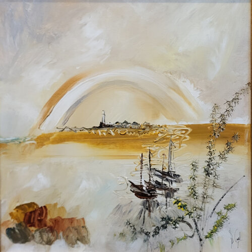 Une lumière blanche éblouissant la manière de penser jusqu'au sens caché di Muriel Cayet, Pittura in vendita su Singulart